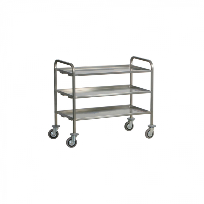 Carucior servire din otel inoxidabil cu 3 polite pentru transport greu, 1120x670x980 mm, CA1395P [1]