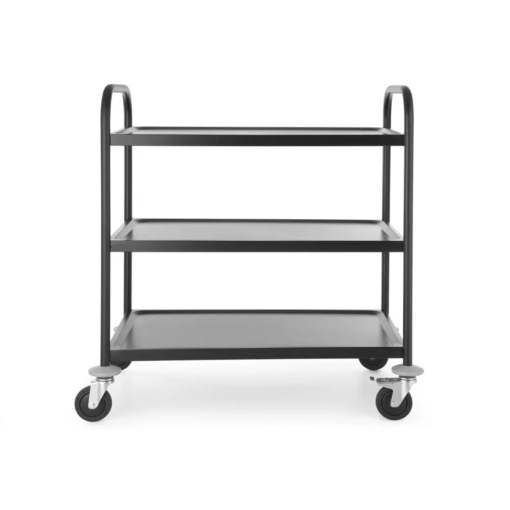 Carucior servire negru, 3 rafturi, 50kg/nivel, 82.3 cm [3]