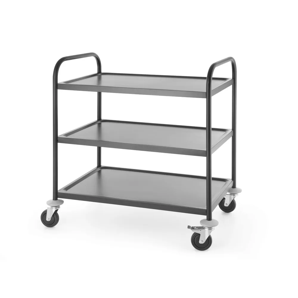 Carucior servire negru, 3 rafturi, 50kg/nivel, 82.3 cm [4]