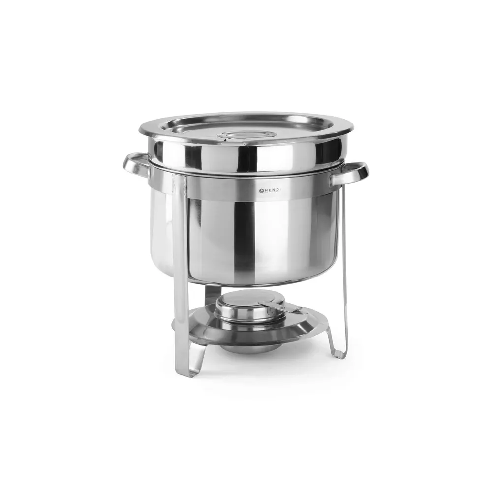 Chafing dish supa, 8 litri, inox, 370x325 mm, cu capac [1]