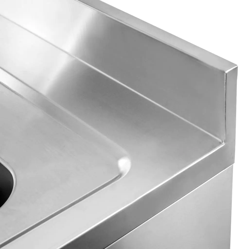 Chiuveta inox 1 cuva cu masca si raft 80x70x85cm [2]