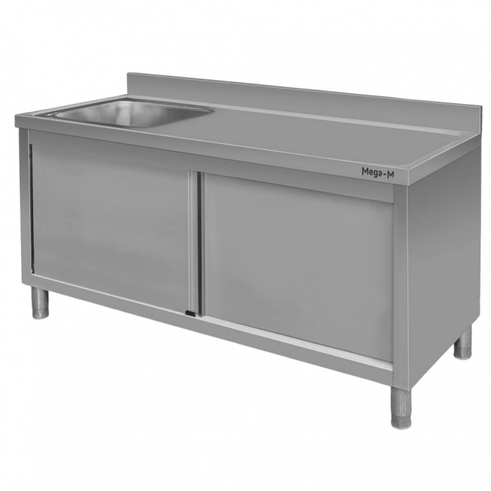 Chiuveta inox cuva stanga, dulap 160x60x85cm [1]