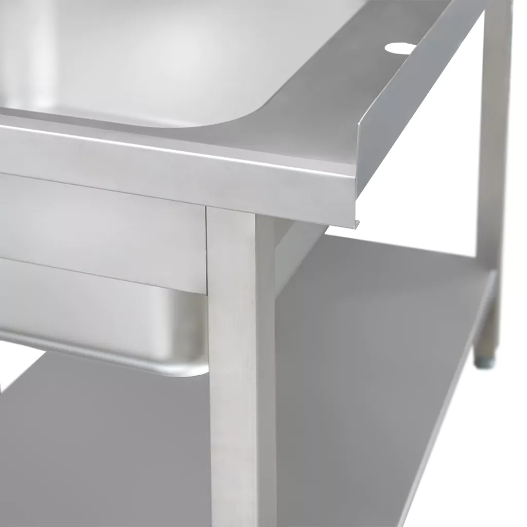Chiuveta inox cuva dreapta si raft 100x70x85cm [3]