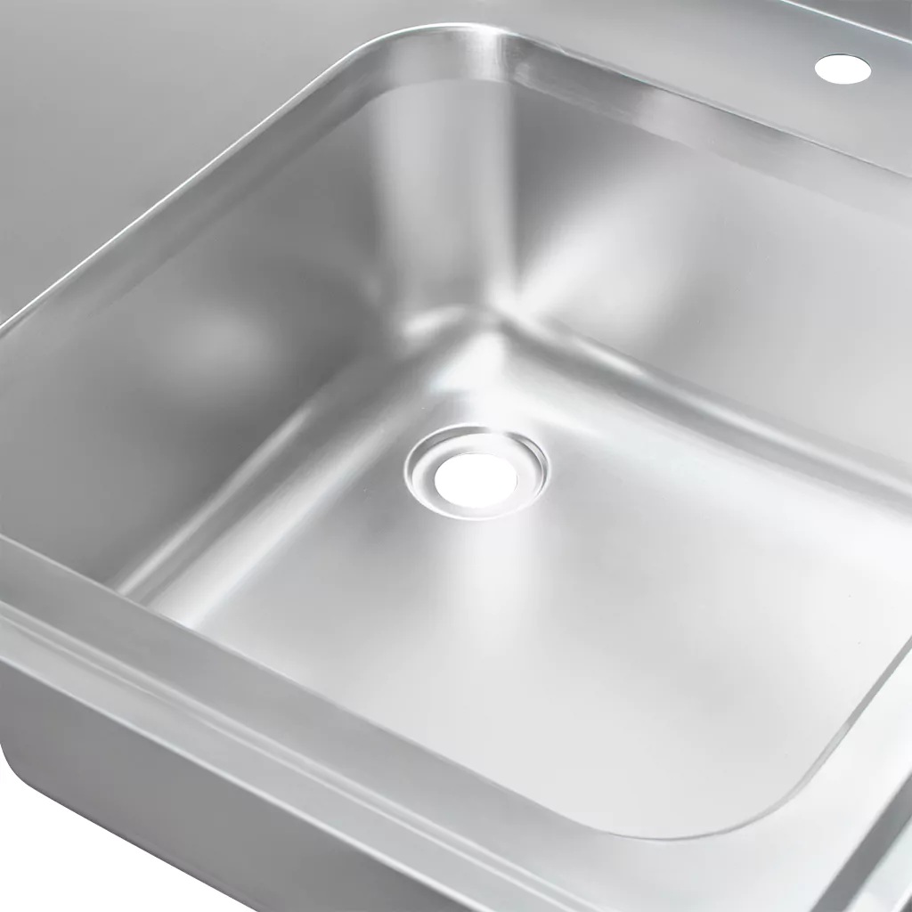 Chiuveta inox cuva dreapta si raft 100x70x85cm [7]