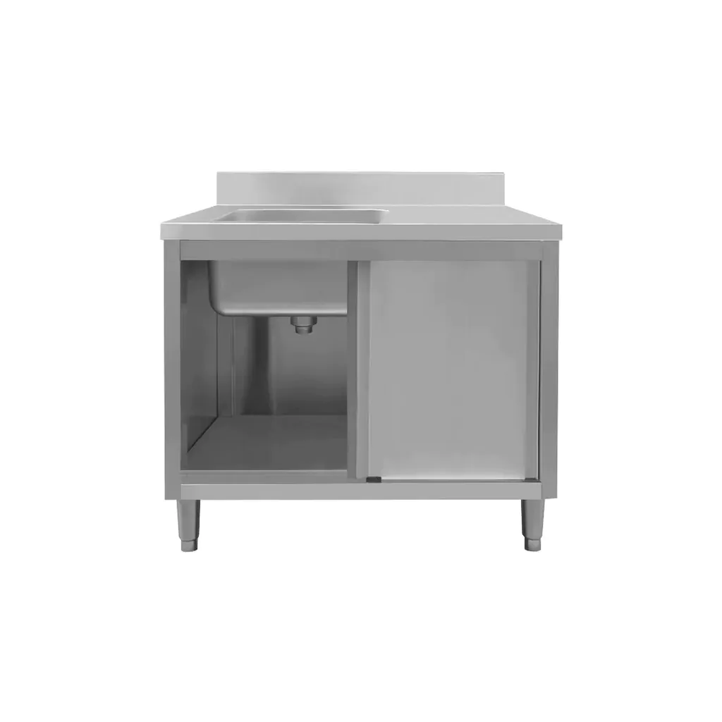 Chiuveta inox cuva stanga, dulap 100x60x85cm [5]