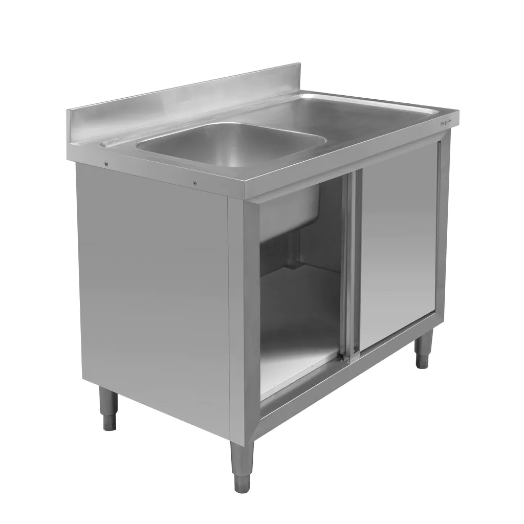 Chiuveta inox cuva stanga, dulap 100x60x85cm [3]