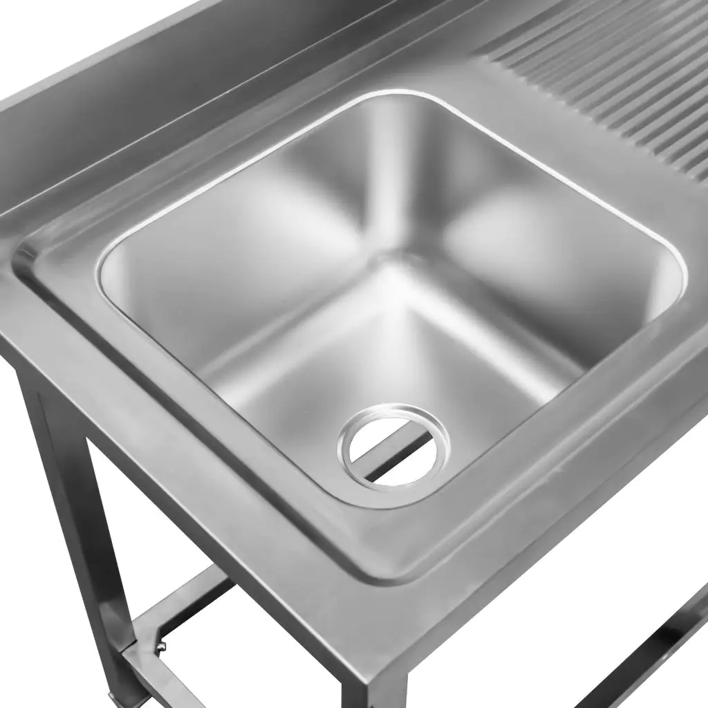 Chiuveta inox cuva stanga, scurgator 100x60x85cm [5]