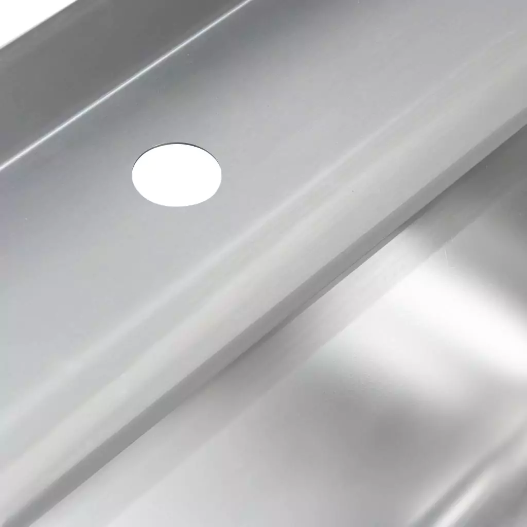 Chiuveta inox cuva stanga si raft 120x60x85cm [4]