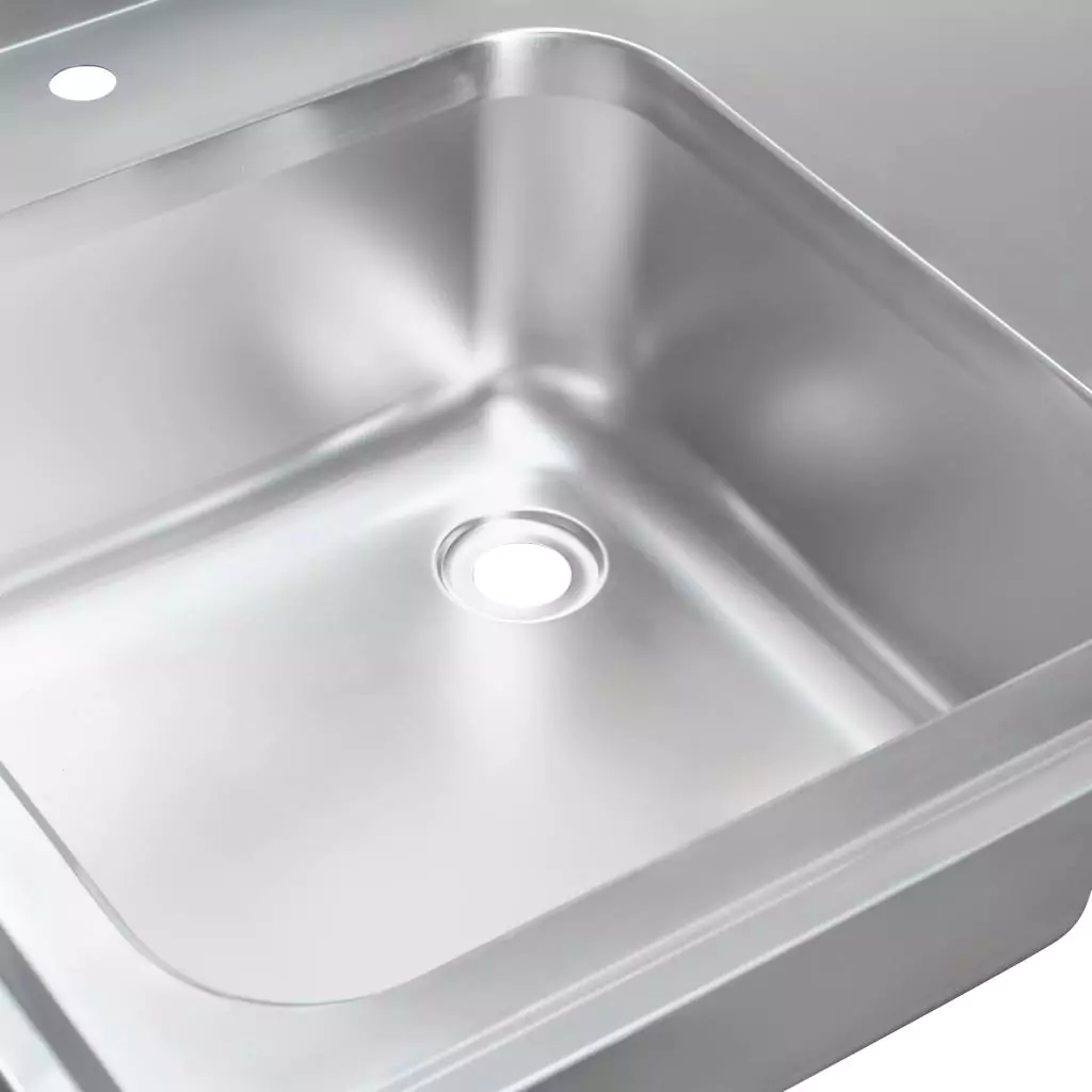 Chiuveta inox cuva stanga si raft 120x60x85cm [8]