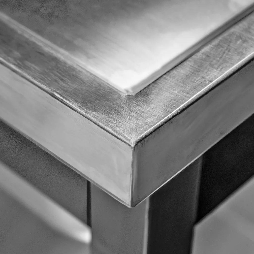 Chiuveta inox sudata, 2 cuve cu dulap 120x60x85cm [7]