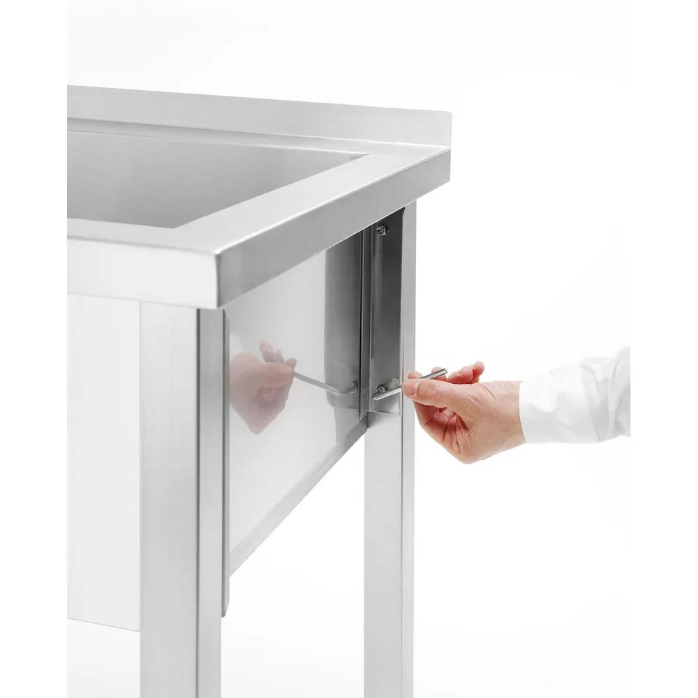 Chiuveta inox sudata, blat, 100x60x85 cm [6]