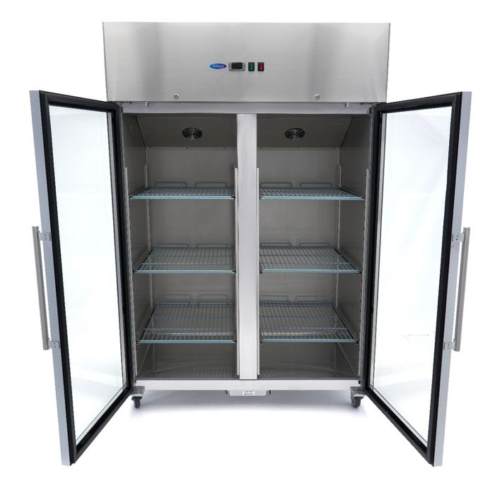 Congelator inox 1200 litri cu 2 usi sticla si 6 rafturi gn [5]