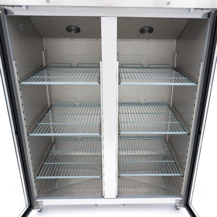 Congelator inox 1200 litri cu 2 usi sticla si 6 rafturi gn [2]
