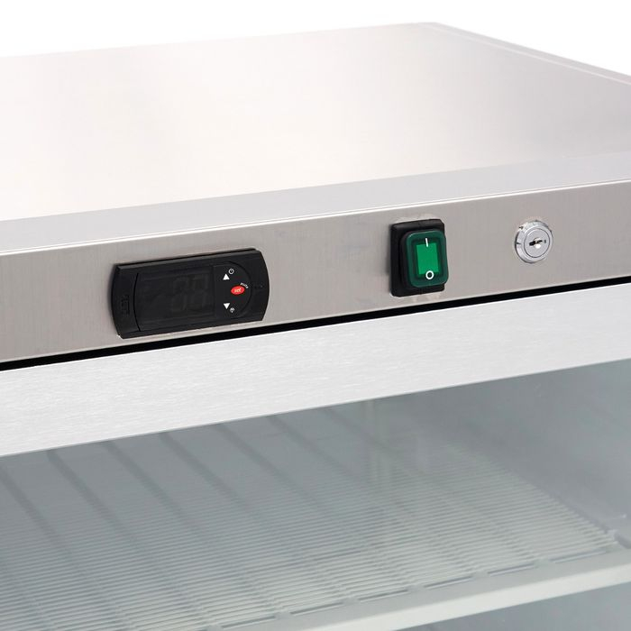 Congelator inox 200 litri cu usa sticla si 3 compartimente [2]
