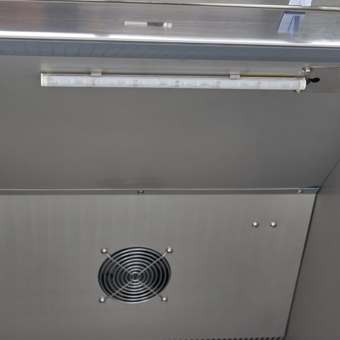 Congelator inox 600 litri cu usa sticla si 3 rafturi gn [2]
