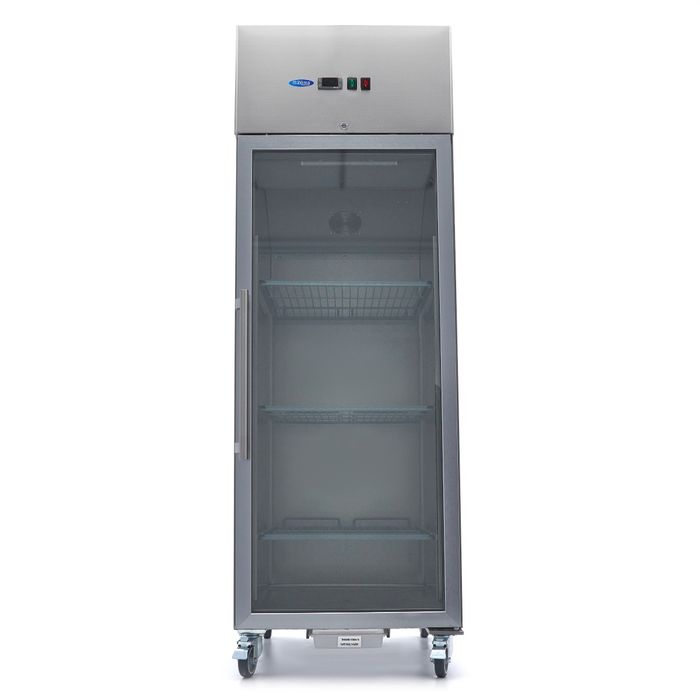 Congelator inox 600 litri cu usa sticla si 3 rafturi gn [6]