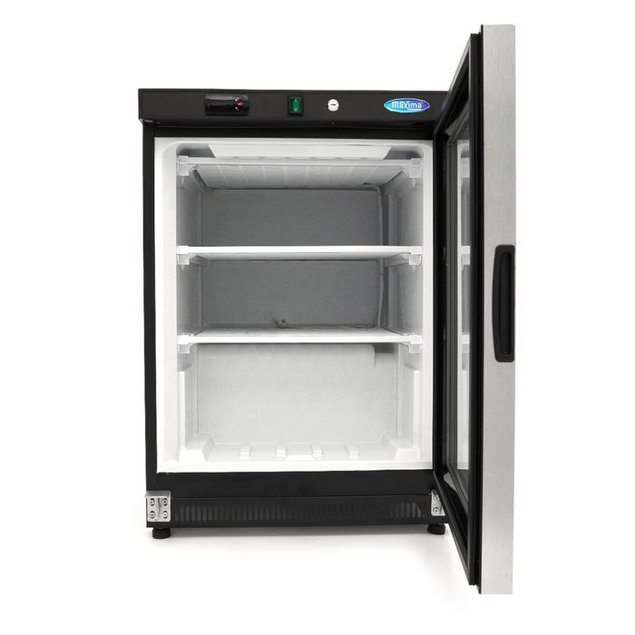 Congelator negru 200 litri cu usa sticla si 3 compartimente [3]