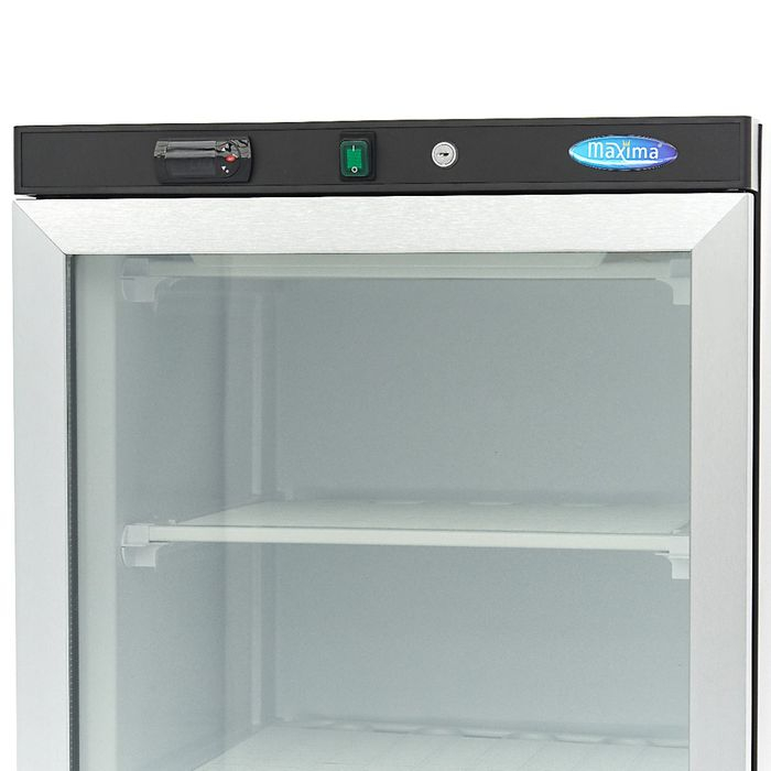 Congelator negru 400 litri cu usa sticla si 6 rafturi fixe [2]