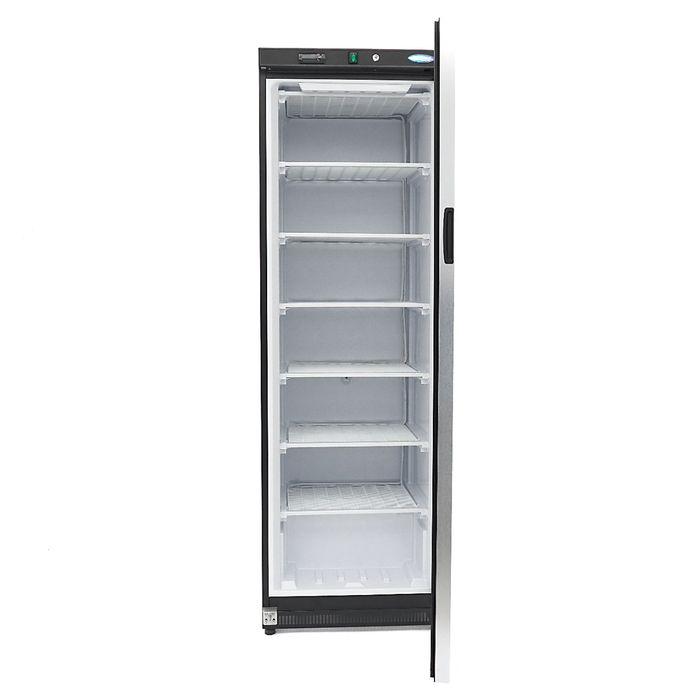 Congelator negru 400 litri cu usa sticla si 6 rafturi fixe [3]