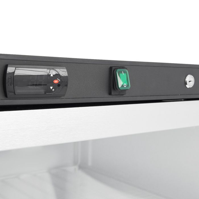 Congelator negru 600 litri cu usa sticla si 6 rafturi fixe [2]