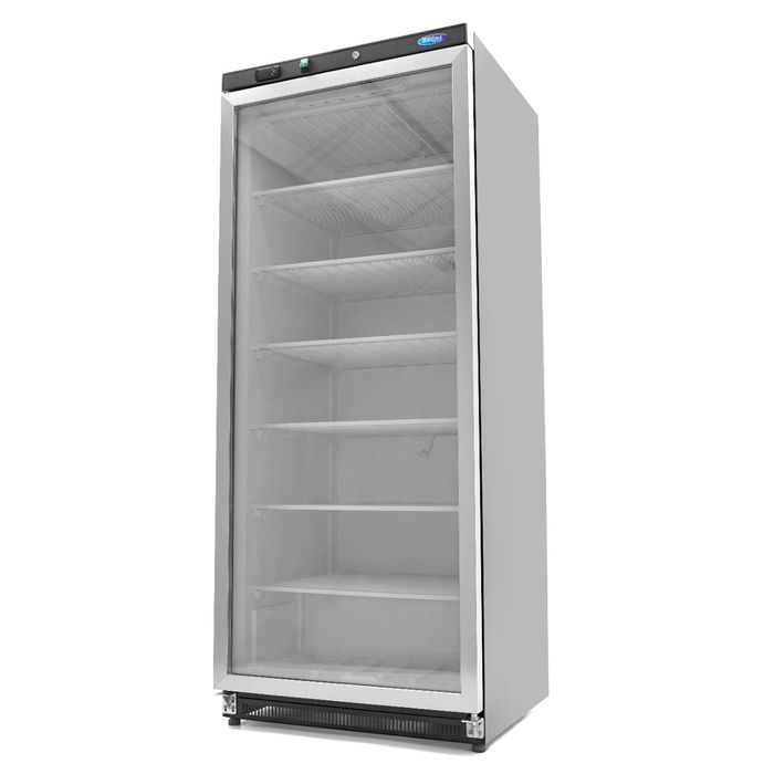 Congelator negru 600 litri cu usa sticla si 6 rafturi fixe [1]