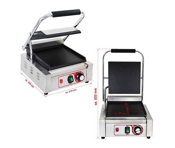 Contact grill panini simplu cu placa neteda, 230V, 1,8kW, BKG3 [3]