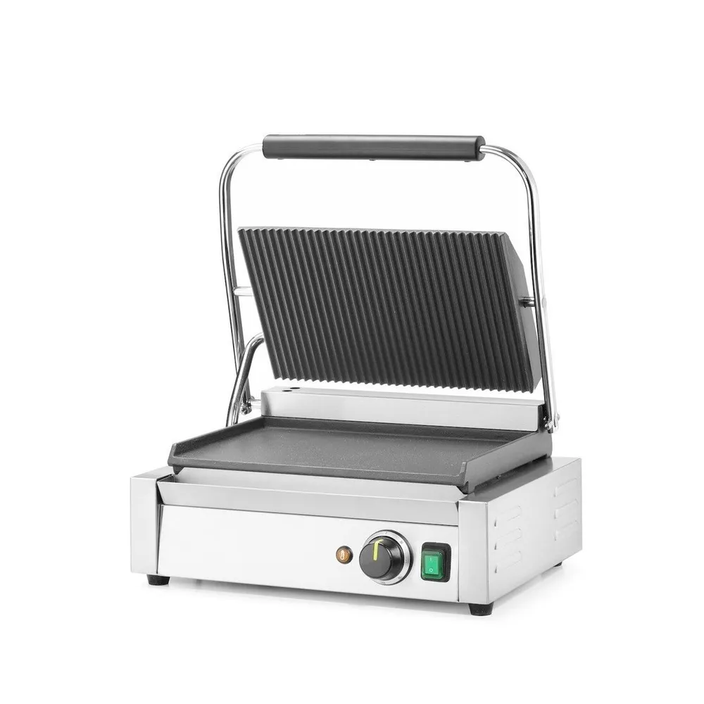 Contact grill profesional, 2200W, striat/neted, fonta ceramica [1]
