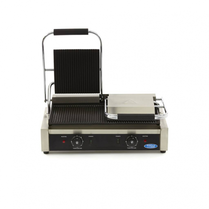 Contact grill striat dublu, 230V, 1800W,  220×235 mm [2]