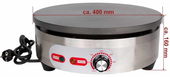 Crepiera clatite electrica 400 mm, 230V, 3kW, BC40-1R [4]