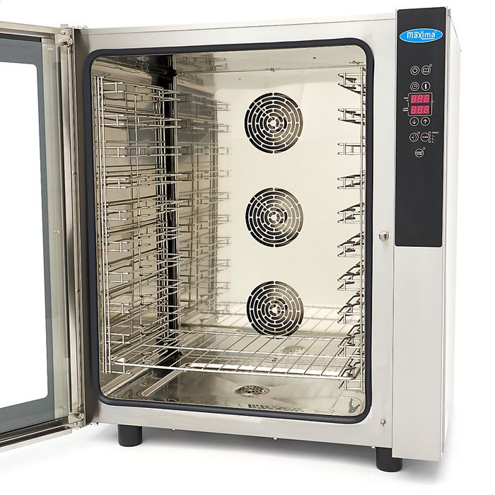Cuptor Combi cu aburi 10 tavi 1/1 GN, digital, 400V, 11800W [5]