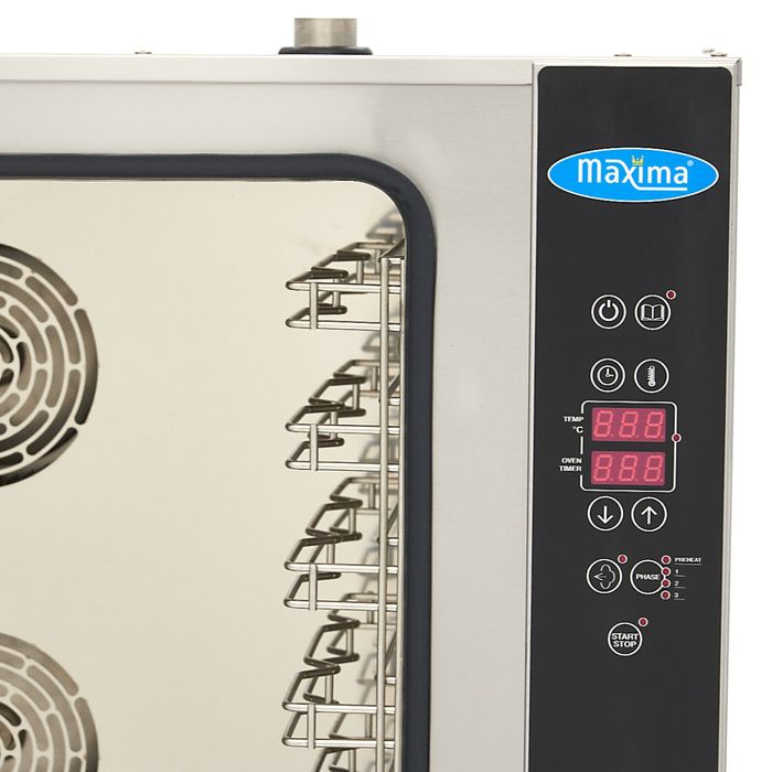 Cuptor Combi cu aburi 10 tavi 1/1 GN, digital, 400V, 11800W [3]