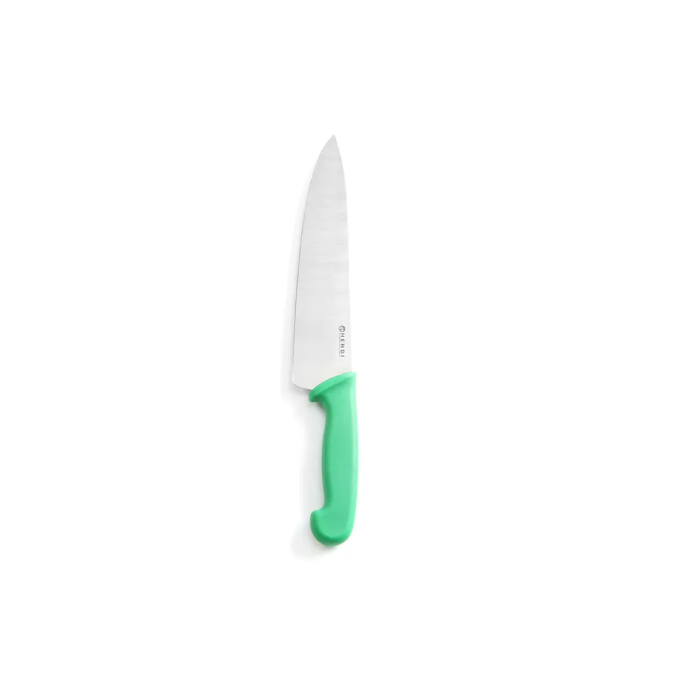 Cutitul bucatarului, 240 mm, maner verde, conform HACCP [1]