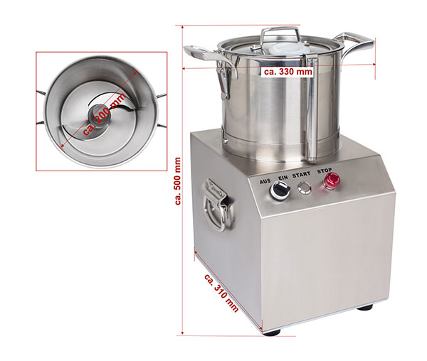 Cutter electric profesional, 4,5 litri, 230V, 0,55kW, BKK-4 [2]