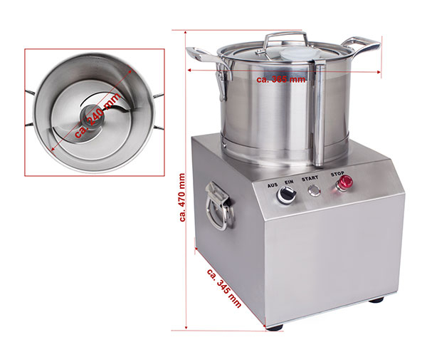 Cutter profesional electric 7 litri, 230V, 0,75kW, BKK-6 [2]
