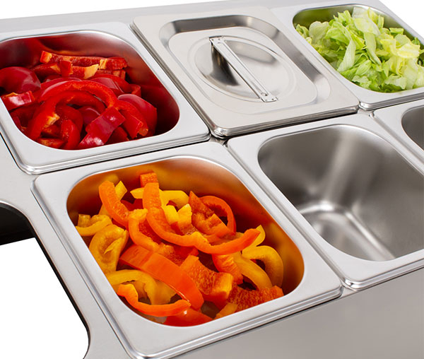 Cuve inox pentru ingrediente 4 GN1/6 BGN4-Duo [5]