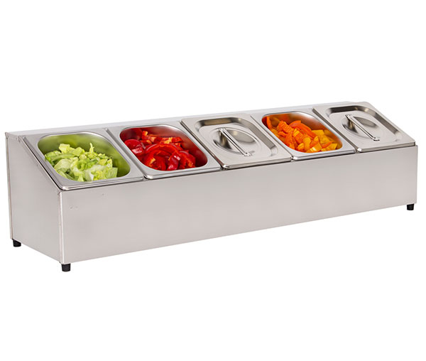 Cuve inox pentru ingrediente 5 GN1/6 BGN-5 [2]