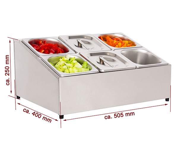 Cuve inox pentru ingrediente 6 GN1/6 BGN6-Duo [3]