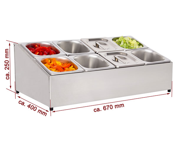 Cuve inox pentru ingrediente 8 GN1/6 BGN8-Duo [3]
