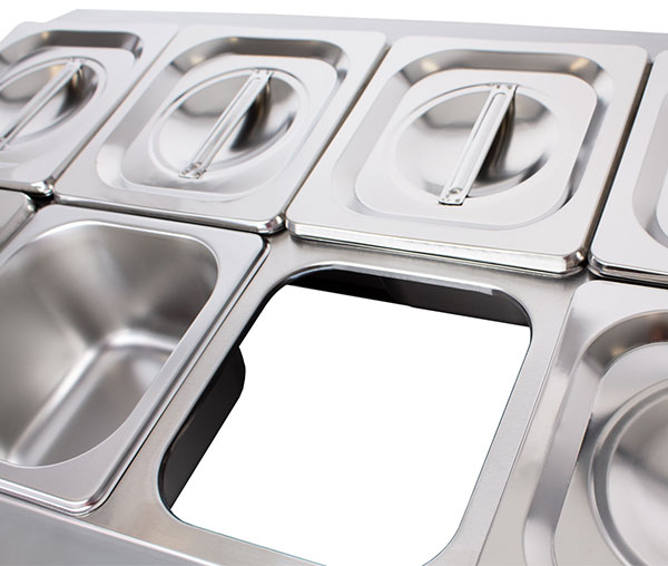 Cuve inox pentru ingrediente 8 GN1/6 BGN8-Duo [5]