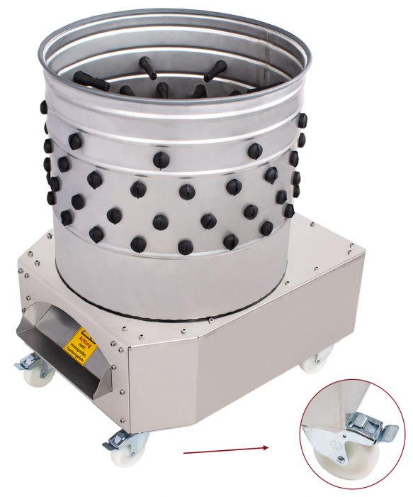 Deplumator pasari Premium din inox BKBRM-7P, pui, rate si gaini [5]