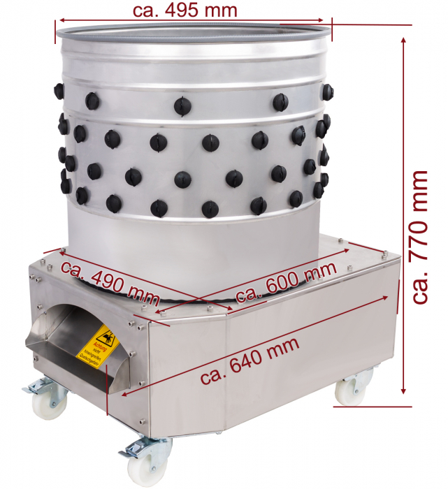 Deplumator pasari Premium din inox BKBRM-7P, pui, rate si gaini [2]