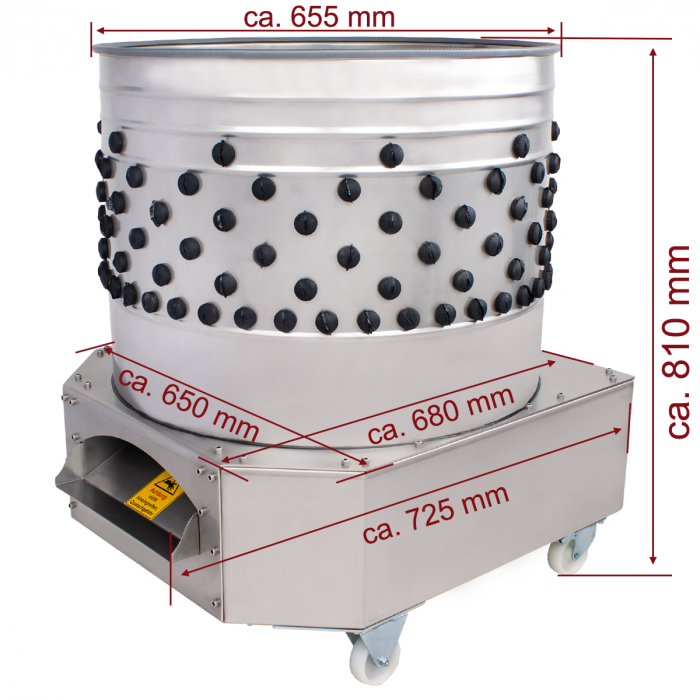 Deplumator pasari Premium din inox BKBRM-30P, gaste si curcani [5]