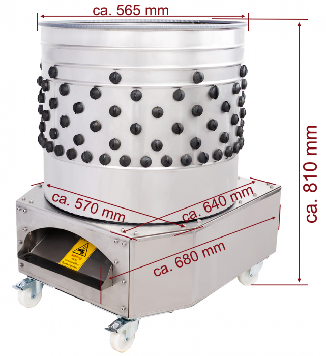 Deplumator pasari Premium din inox BKBRM-10P, pui,rate si gaini [5]
