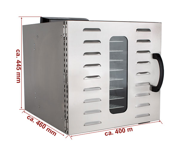 Deshidrator pentru alimente din inox cu 10 grilaje, 230V, 1kW, BDA-15 [3]