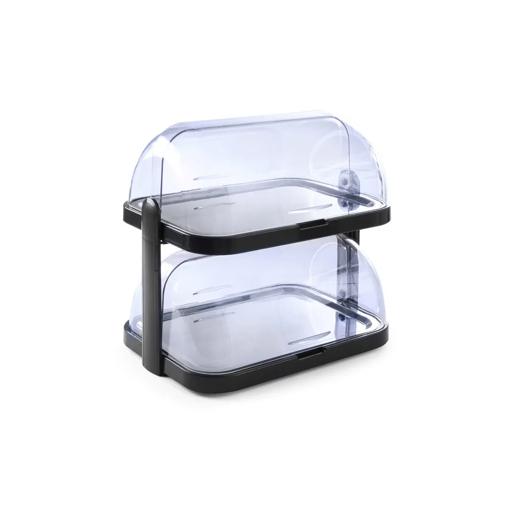 Display rolltop racire, 2 nivele, tava inox, 44x32x44cm [3]