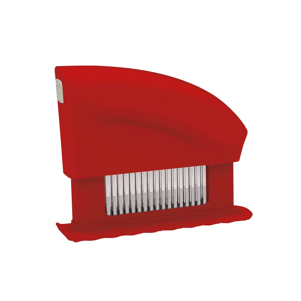 Dispozitiv fragezire carne, 51 lame inox, rosu, 15x4x12cm [1]