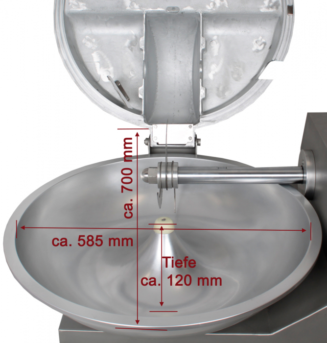 Cutter carne 22 litri profesional cu suport, 230V, 0,15kW, BFK-30 [3]