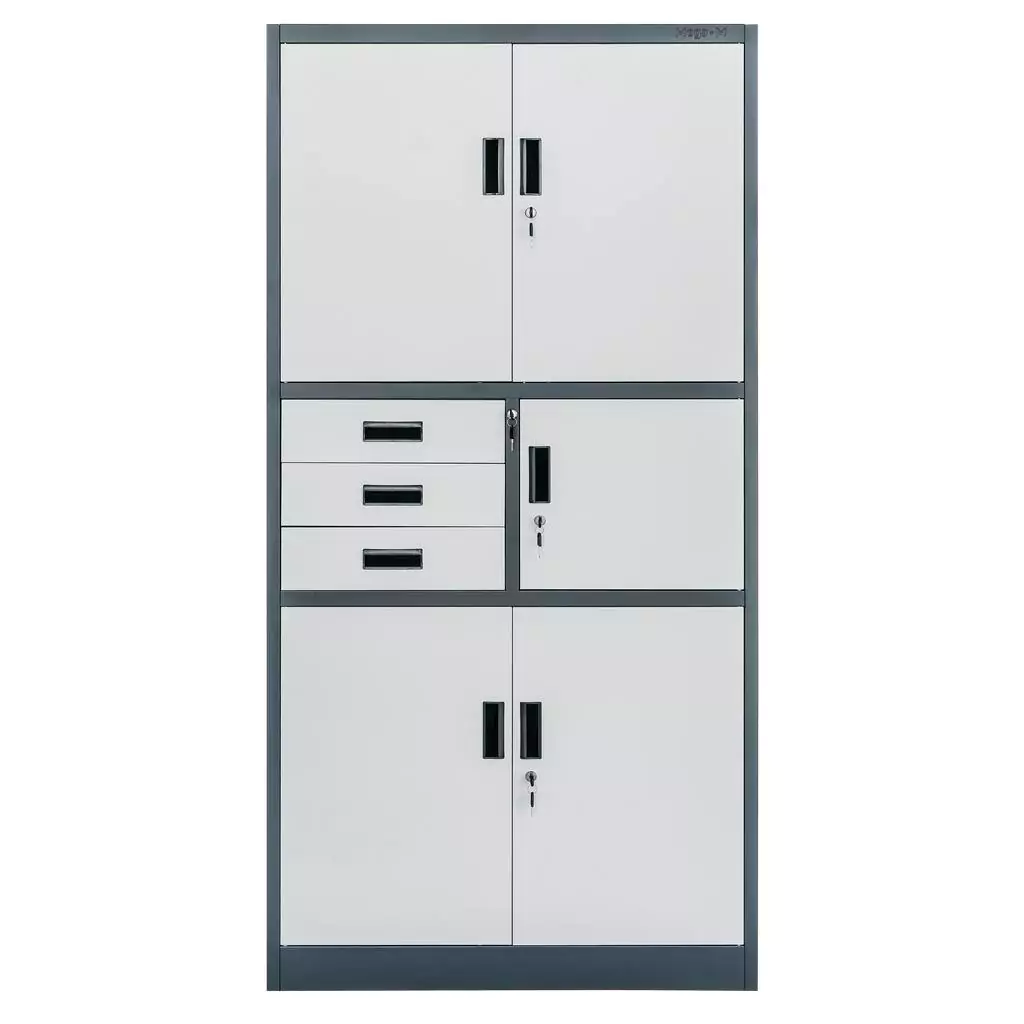 Dulap arhive cu seif, grafit/gri, 90x40x185cm [4]