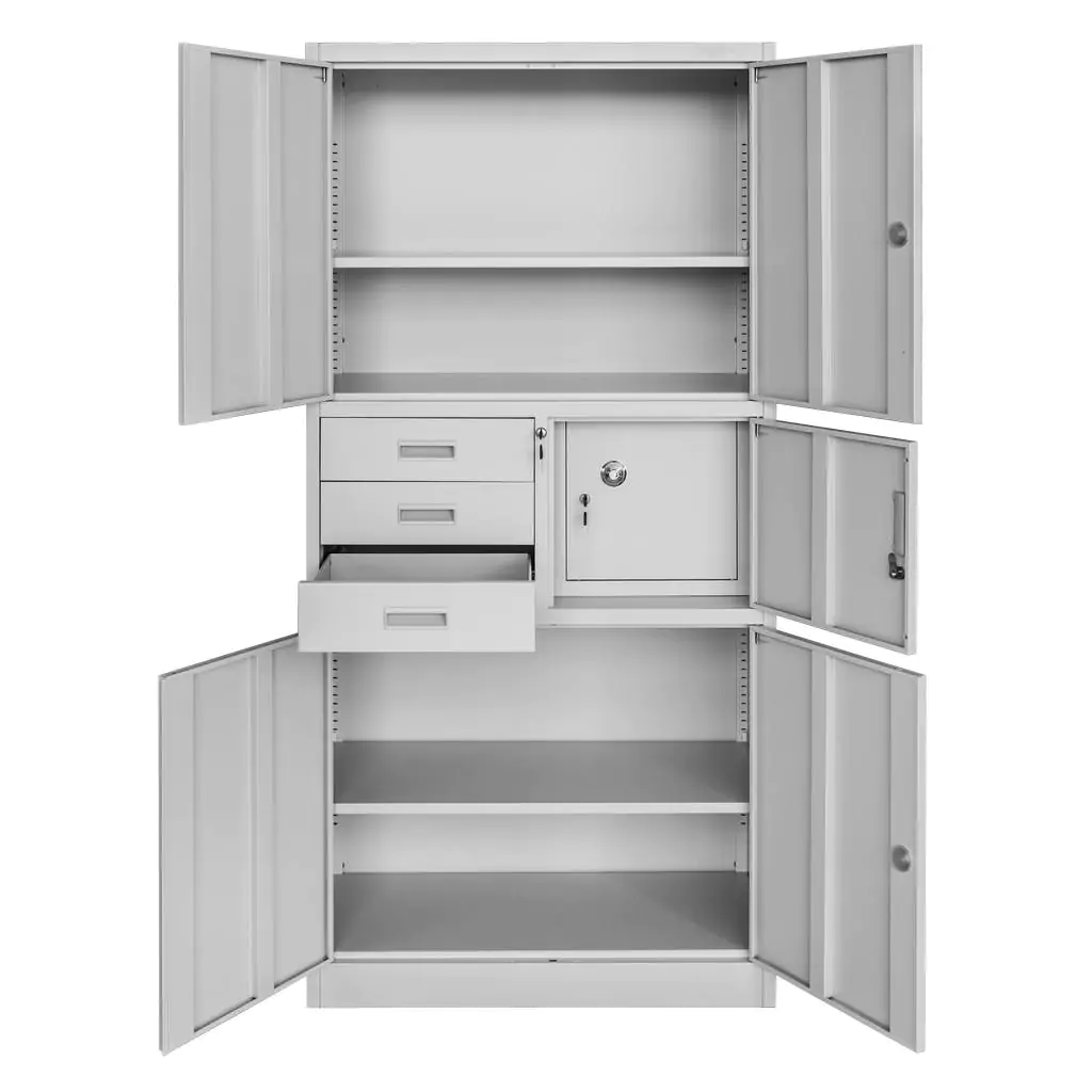 Dulap arhive cu seif, gri, 90x40x185cm [4]
