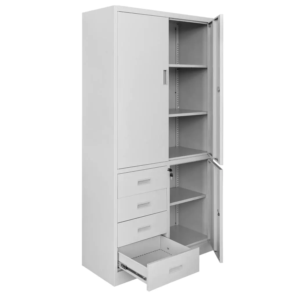 Dulap arhive cu sertare, gri, 90x40x185cm [5]